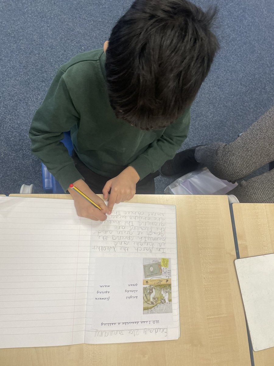 carolyashworth's tweet photo. Super writing today! We wrote setting descriptions #rabbitproblem #crosscurricularwriting @EPSElton https://t.co/EzS7BQNtRA