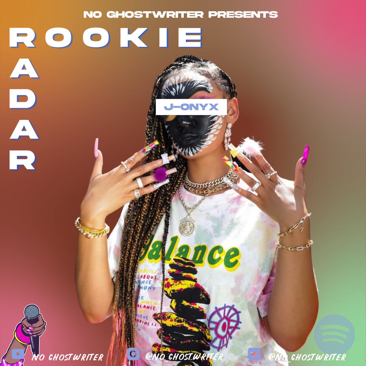 4/ London Rapper <a href="/OfficialJOnyx/">Hood-Stuff-Out-Now!</a> challenges you to appreciate their music without seeing their face. The bars on “Chop the Bummies” and “Hood Stuff” are everything you need to remember that you are indeed THAT GIRL. 

Stream on Spotify: spoti.fi/3FOzCRM

#ROOKIERADAR