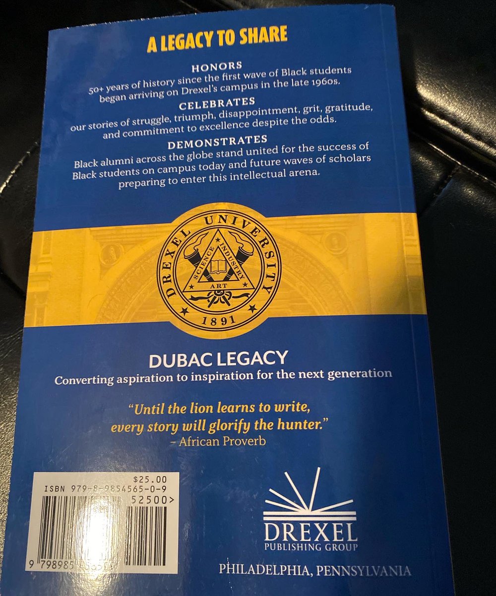 yanatha's tweet photo. A Legacy to Share highlights Black students and alumni who cut through the incessant obstacles faced throughout this country's history to enjoy successful careers and a zest for lifelong learning
https://t.co/ZqBjOk0IiK #booklaunch #author #dubac #dubaclegacy @Drexelalumni 🇭🇹 https://t.co/gzUfhaE5u9