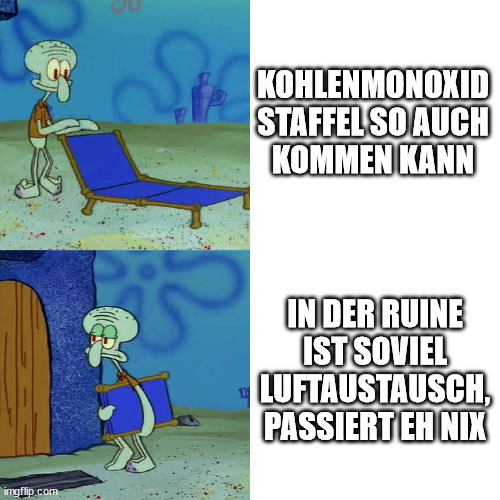 Pro: Ofen macht komische Geräusche
Contra: Zieht wie Hechtsuppe in dem Haus