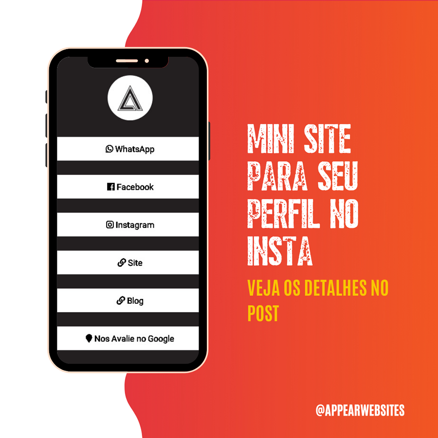 appear_web's tweet photo. 📣 Tenha um mini site personalizado no link do seu perfil no insta 😁, nele colocamos tudo que é importante para você, como: logomarca ou foto, links, um vídeo e muito mais!
Orçamento: contato@appearweb.com.br 
.
.
.
#minisite #site #sites #sextaferia #arquitetura #engenharia https://t.co/HQ5L8deeK8