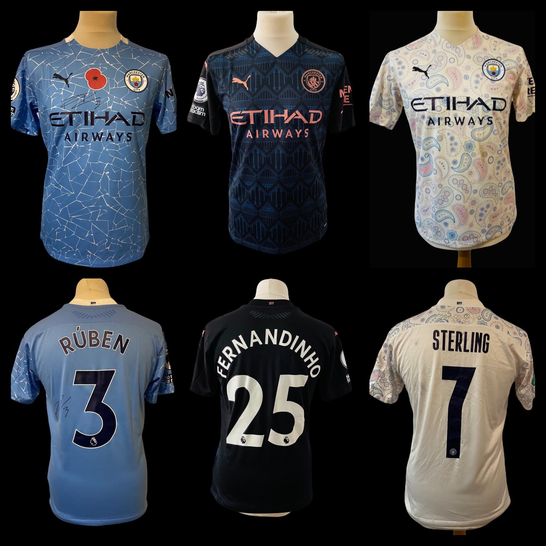 Man city hotsell match worn shirts