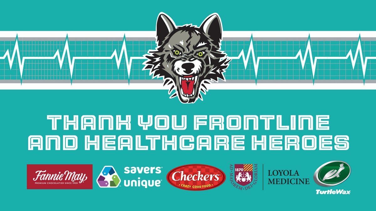 Chicago_Wolves's tweet photo. WOLVES FANS: 

The Wolves announced Thursday they are offering TWO FREE TICKETS to all Chicago-area health care workers to express gratitude for these heroes’ limitless dedication to protecting everyone’s health throughout the COVID-19 pandemic. 🐺👏

🔗: https://t.co/2npIqpJy3V https://t.co/rR6JCTATbp