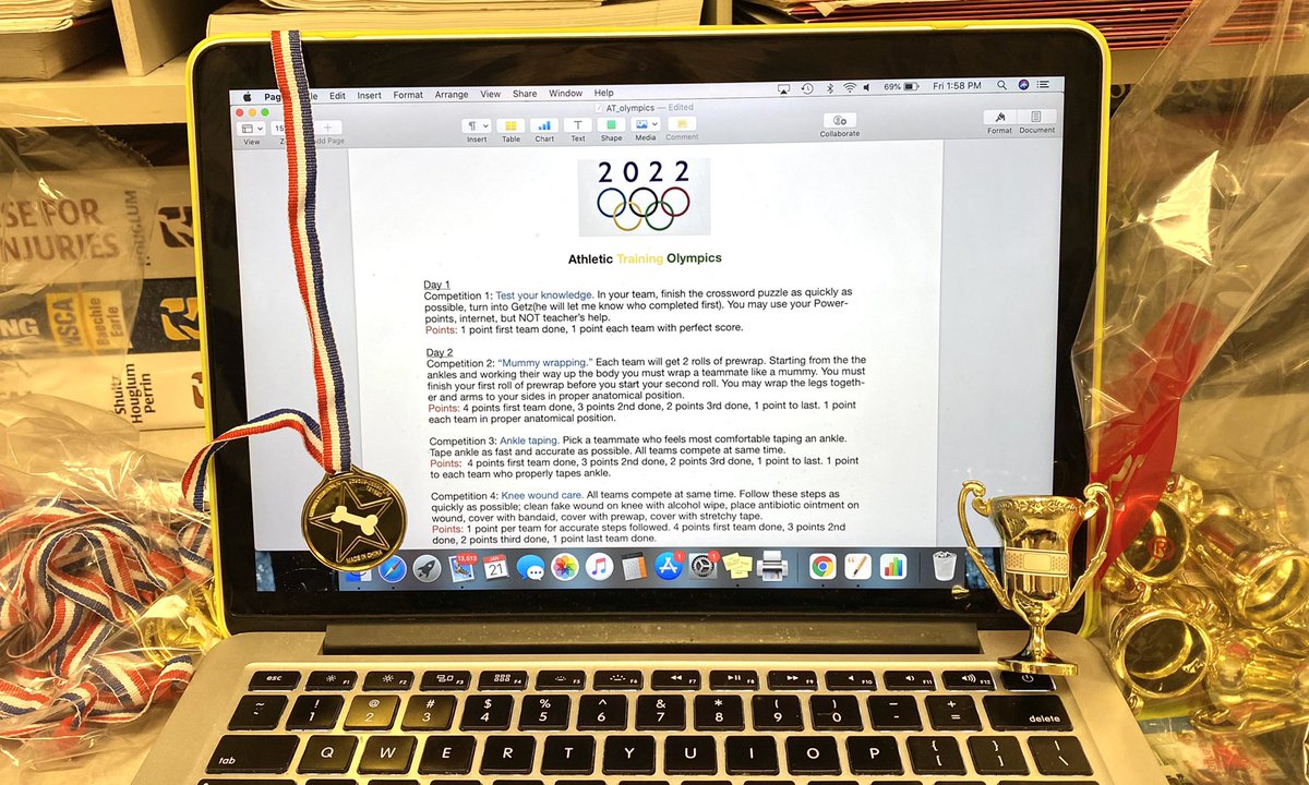 It comes down to the last event…crutch race! Who will win Athletic Training Olympics??? 🏅