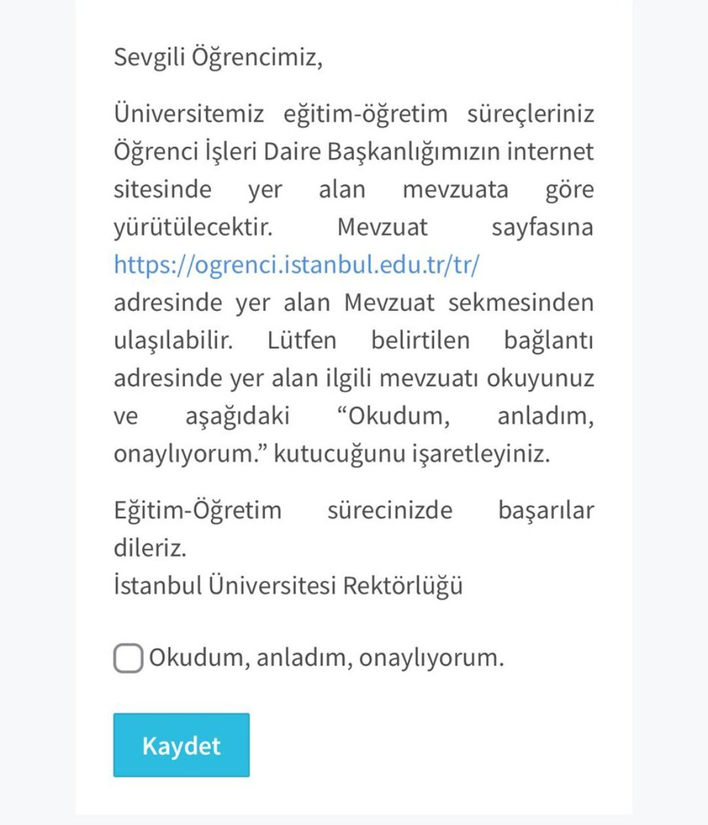 byk_bestami's tweet photo. #auzefpismanlıktır 

OBS ye girince böyle bir uyarı çıkıyor arkadaşlar dikkatli olun .sınavlar örgün olucak diye onayınızı istiyorlar. https://t.co/BfdIKPiQKj