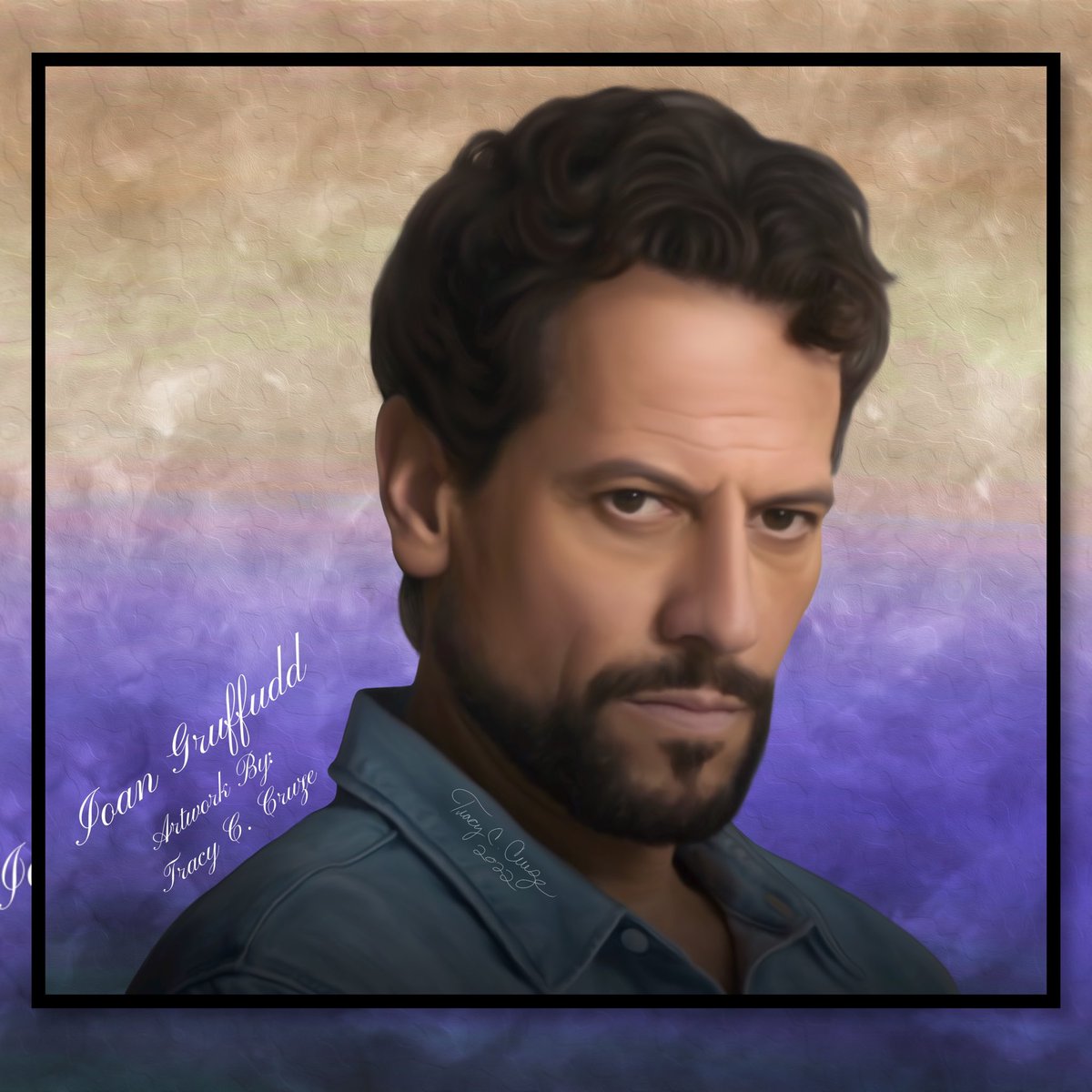 Only1Tracy's tweet photo. My latest #procreate #painting of @ioangruffudd - even w/the immobilizer, it hurts my wrist a bit to do, but I can’t not do my artwork. #harrowabc #paintings #drawing #digitalart #artwork #harrowonhulu #ioangruffudd #noh8 #procreatedrawing #procreatepainting #procreateartwork https://t.co/Txfc2Z1dh8