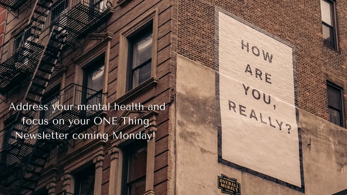 KellerInk's tweet image. Curious to learn about ways that you can prioritize your mental wellbeing along with your goals?
Subscribe now to get next Monday's newsletter and learn how The ONE Thing's models are evolving to incorporate a more wholistic view of health. 
kellerinknewsletter.ck.page