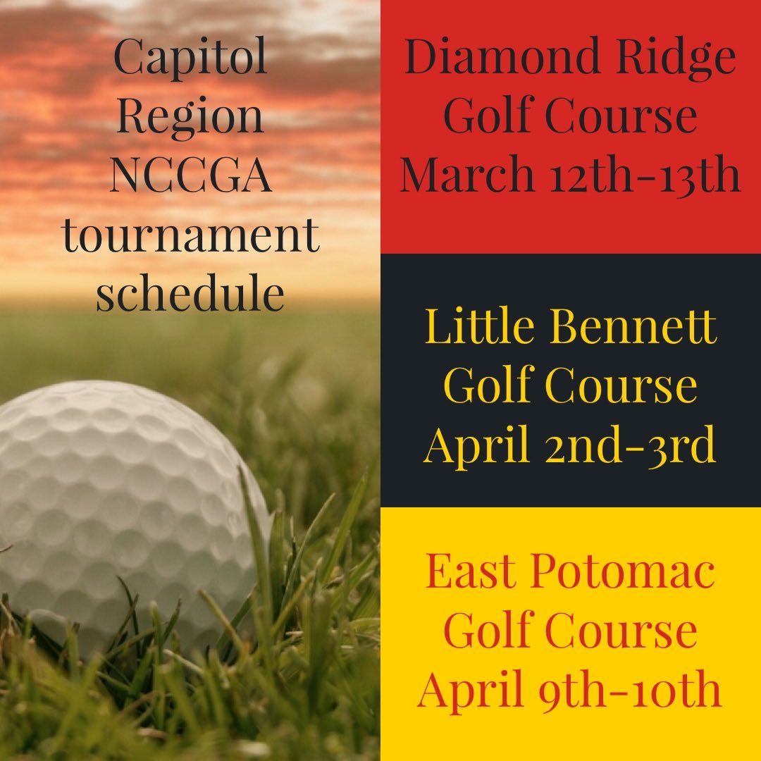 TerpsClubGolf's tweet photo. Spring 2022 schedule released! https://t.co/pN53wVO7No
