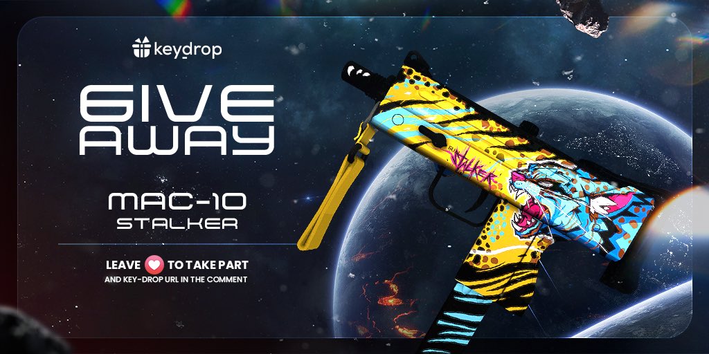 keydropcom's tweet photo. Giveaway on MAC-10 | Stalker 🎁

👊 Just leave ❤️ under the post!
🌟 Follow us!
🏆 Retweet!
 
⏰ Wait 24 hours!

#freeskins #csgoskinsgiveaway #csgoskinsfree #giveaway #airdrop #csgocases #csgocase #csgocommunity #csgoesport #skins #csgoskins #keydrop #keydropcom #csgo https://t.co/TDXM4Kyy5f
