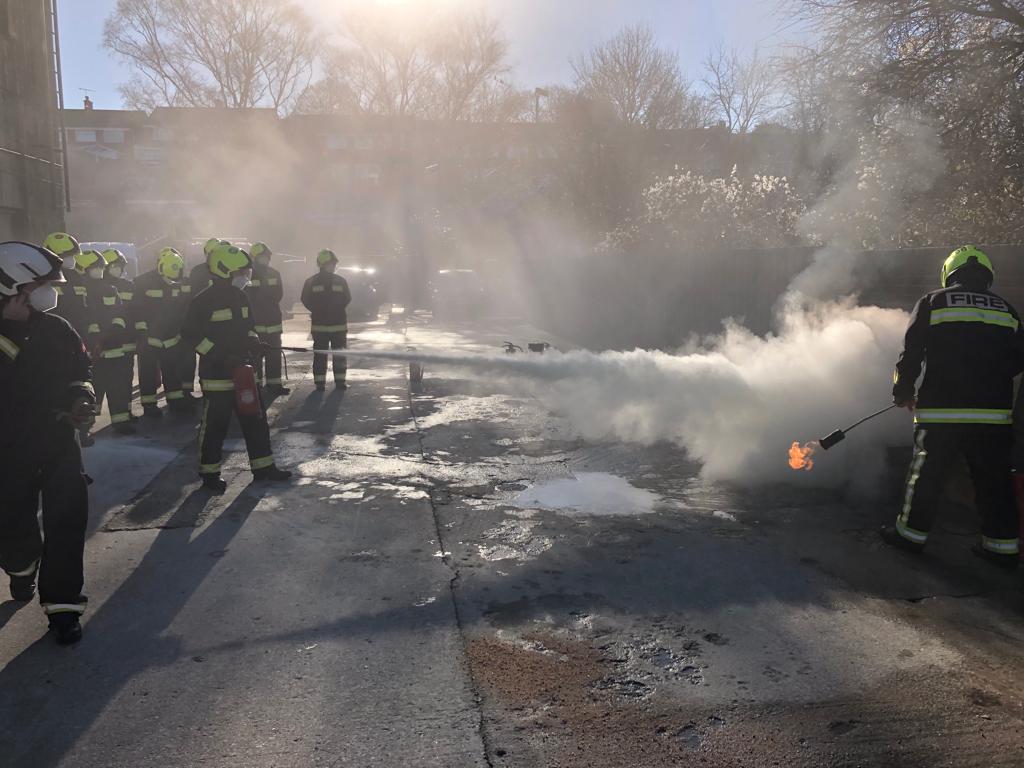 Week 2 completed with R1/22 recruits. We've only done, Lifts and Escalators, Railways, Electricity, Hydraulics, Aircraft, Extinguishers and Wildfire alongside, continued development with their practical; open water pumping, restricted and over basement ladders. <a href="/DSFireUpdates/">Devon and Somerset Fire and Rescue Service</a>