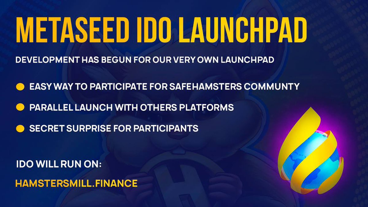 LeagueHamsters's tweet photo. 🏗Development has begun for our very own launchpad.

https://t.co/mtBTPJjKvP is where you will find it.

🐹When IDO starts on other platforms, our launchpad will run parallel. Do not miss this event as we have a BIG surprise planned.

#NFTcommunity #Crypto #Metaverse https://t.co/rlz01ja9p3