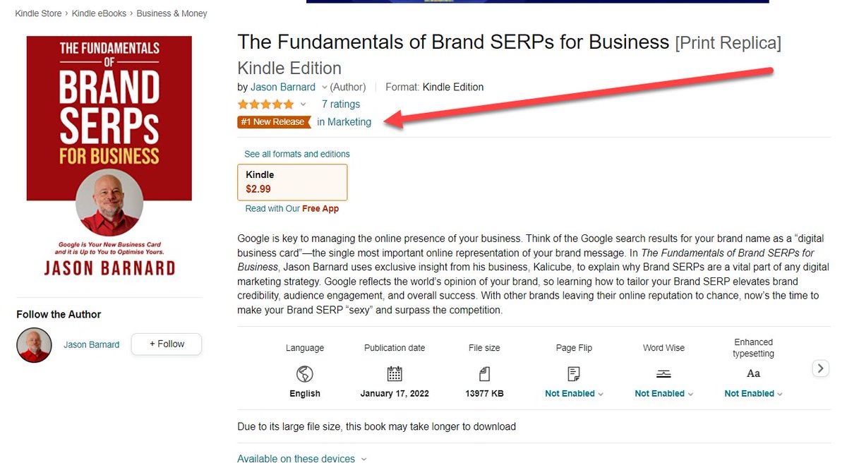 jasonmbarnard's tweet photo. #1 new release in Marketing...
Wooooooo. !!!!
Thank you to everyone who helped get the book there :)
Can you tag @KalicubePro ?
We don't necessarily deserve to be there, but I definitely think this is a book that is worth reading for any marketer. https://t.co/FIEbBpYYLF