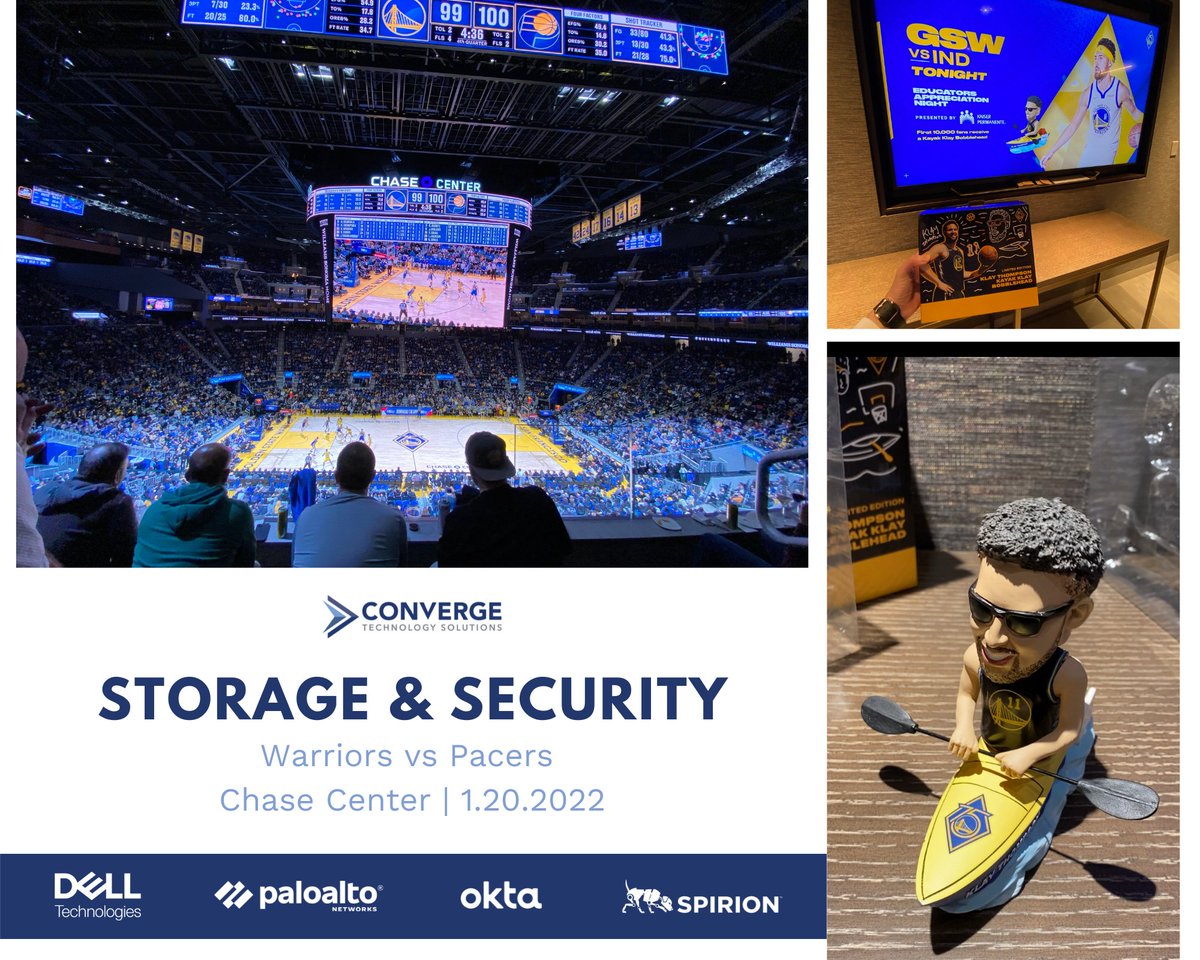BlueChipTek's tweet photo. Thank you to our sponsors (Dell, @PaloAltoNtwks, @okta and Spirion) for a successful customer event at last night's Warriors game! #bettertogether #strengthinnumbers https://t.co/qdkcMrAwYB