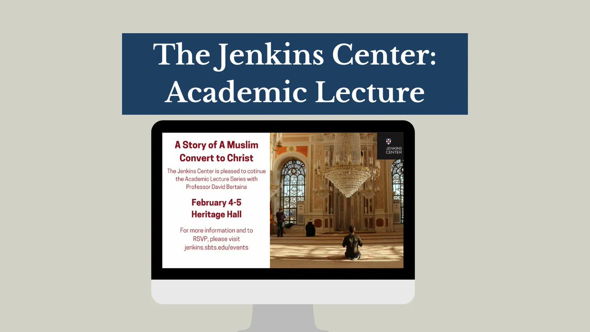SBTS_Online's tweet photo. The Jenkins Center will be continuing their Academic Lecture Series in two weeks (February 4th &amp; 5th) as they host Professor David Bertaina. This event is free and will be available for livestream. Find more info and RSVP at https://t.co/9m9wjCSTsD https://t.co/PHAVrywU2b