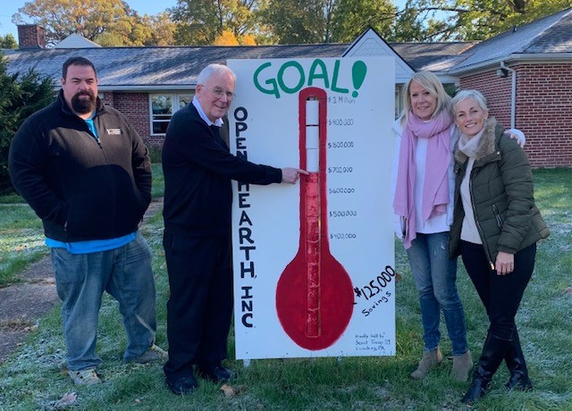 OpenHearthInc's tweet photo. We're so grateful for the support of our new neighbors as we get closer to our move to Phoenixville. (L to R) Josh Klotzbach/Campbell-Ennis-Klotzbach Funeral Home, Father Newns/St. Ann Parish, &amp; Mary Courtney/The Community Coalition, joined our CEO Kelly Raggazino on a tour. https://t.co/fcv7DgaW3l