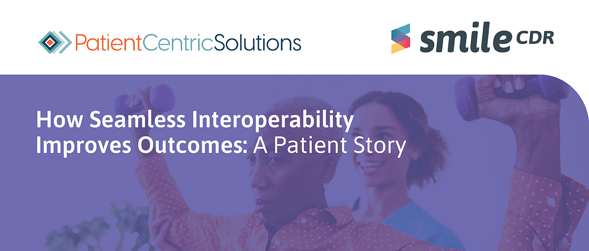 smilecdr's tweet photo. Interoperability improves patient outcomes.  Read Betsy's story, a use case from Smile CDR and Patient Centric Solutions Inc. (@janoldenburg @NancyLush) and learn how interoperability improved her healthcare journey: https://t.co/DLPW4DA0Ql https://t.co/YK206kYmiy