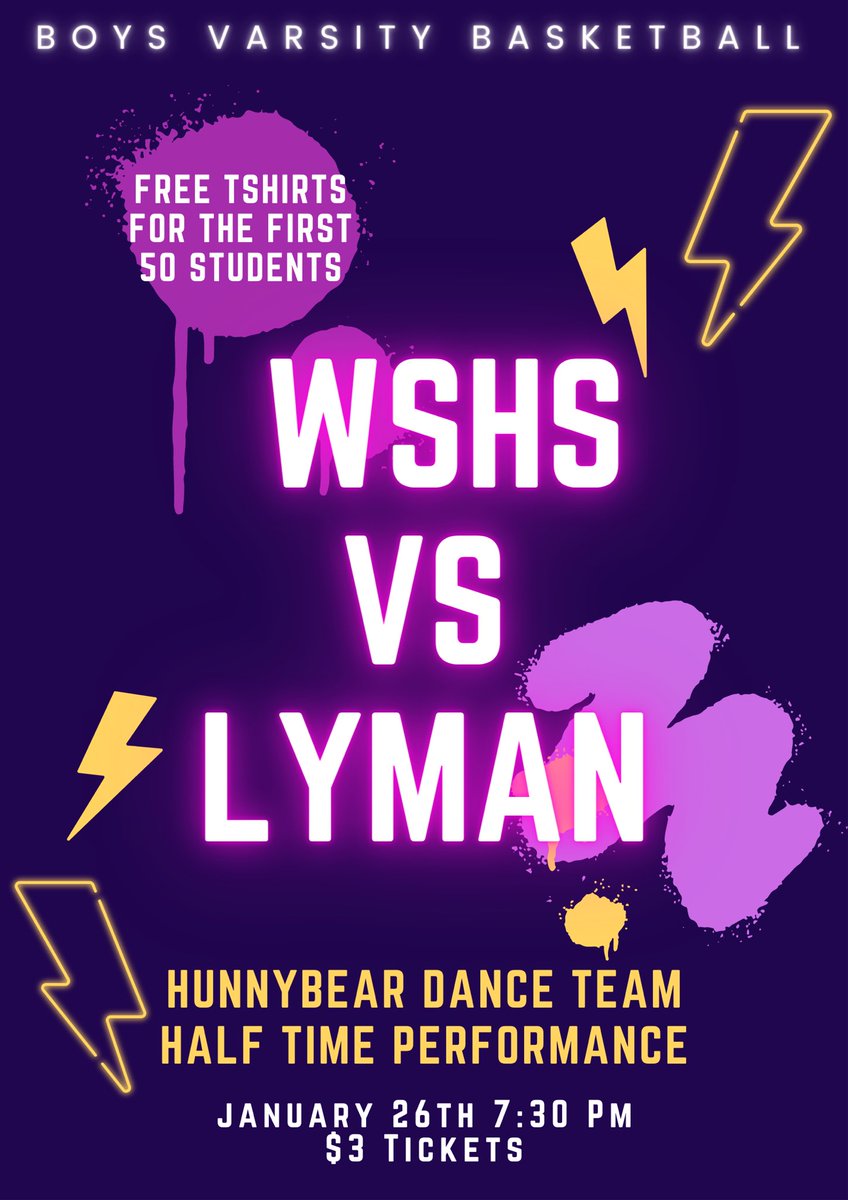 WINter spRINGS ATHLETICS (@wsbearathletics) on Twitter photo 🏀PACK THE GYM NEXT WEDNESDAY NIGHT 🏀
🐻 SUPPORTING 🐻
First 50 WSHS students
get free athletics t shirt!
<a href="/WSHSHunnybears/">The Hunnybears</a> at <a href="/wsbearsbball1/">@wsbearsbball</a> halftime!
<a href="/springs_cheer/">WSHS Cheerleading</a> <a href="/cameronbaisden_/">cameron baisden</a> <a href="/Karisthompsonn/">kt</a>
<a href="/Petes_dragons/">Mr. Gaffney</a>
<a href="/Jakob_Jarzynka/">Jakob Jarzynka</a> 🏀PACK THE GYM NEXT WEDNESDAY NIGHT 🏀
🐻 SUPPORTING 🐻
First 50 WSHS students
get free athletics t shirt!
<a href="/WSHSHunnybears/">The Hunnybears</a> at <a href="/wsbearsbball1/">@wsbearsbball</a> halftime!
<a href="/springs_cheer/">WSHS Cheerleading</a> <a href="/cameronbaisden_/">cameron baisden</a> <a href="/Karisthompsonn/">kt</a>
<a href="/Petes_dragons/">Mr. Gaffney</a>
<a href="/Jakob_Jarzynka/">Jakob Jarzynka</a>