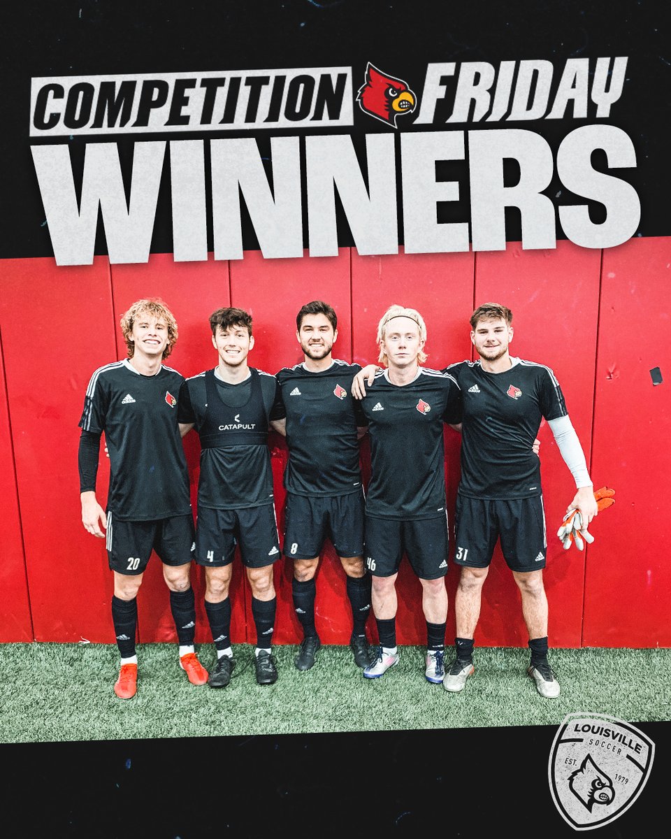 LouisvilleMSOC's tweet photo. Congrats to our first Competition Friday winners in our 5x5 round robin tournament today!

@_parkerforbes_ 
@BryceLeBel2 
Jack Fasteen
Sander Roed
Liam Fitzgerald

#GoCards https://t.co/cJ8X3zWeYT