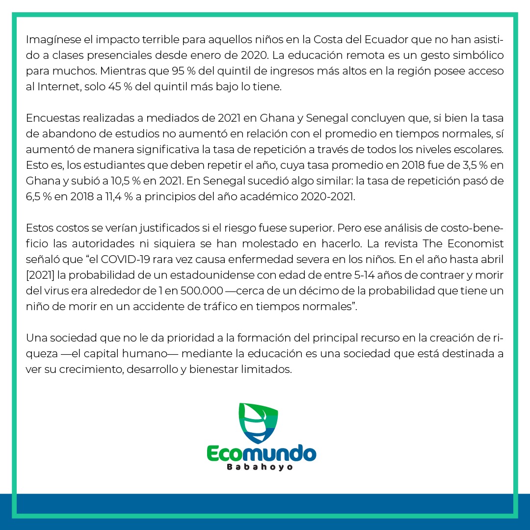 EcoBabahoyo's tweet photo. #Opinión
Compartimos este artículo escrito por Gabriela Calderón de Burgos en @eluniversocom 👩🏻‍🏫 📚 https://t.co/wkDltSKMCp