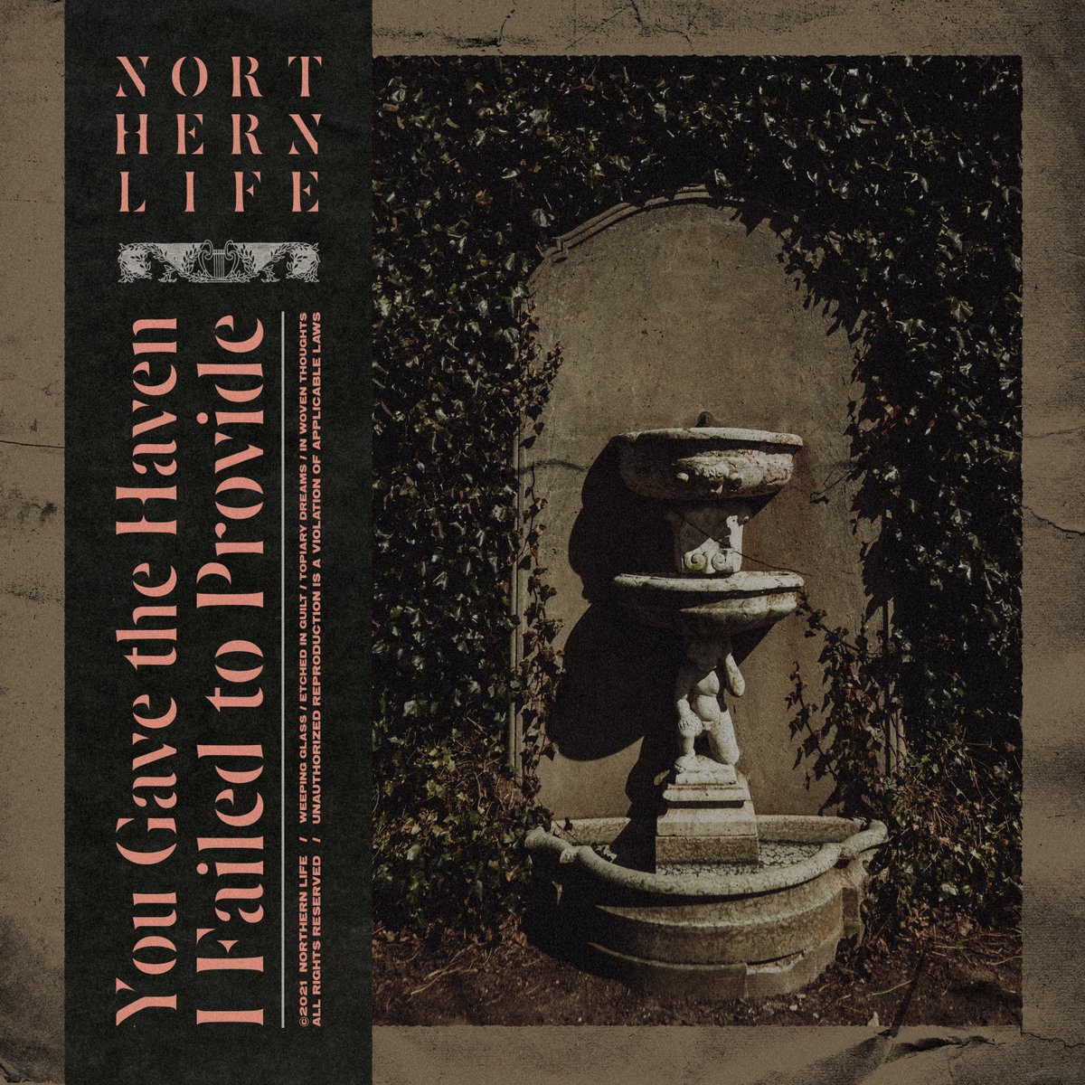 NORTHERN_LIFECT's tweet photo. Here it is! ⛲

'Topiary Dreams' is out everywhere! 

New Ep 'You Gave the Haven I Failed to Provide" out 2/4/2022

Vinyl, Shirts and Hat preorders are live now at the link below. 

https://t.co/UFgjhPEJ4G https://t.co/DcXr1X6nk0
