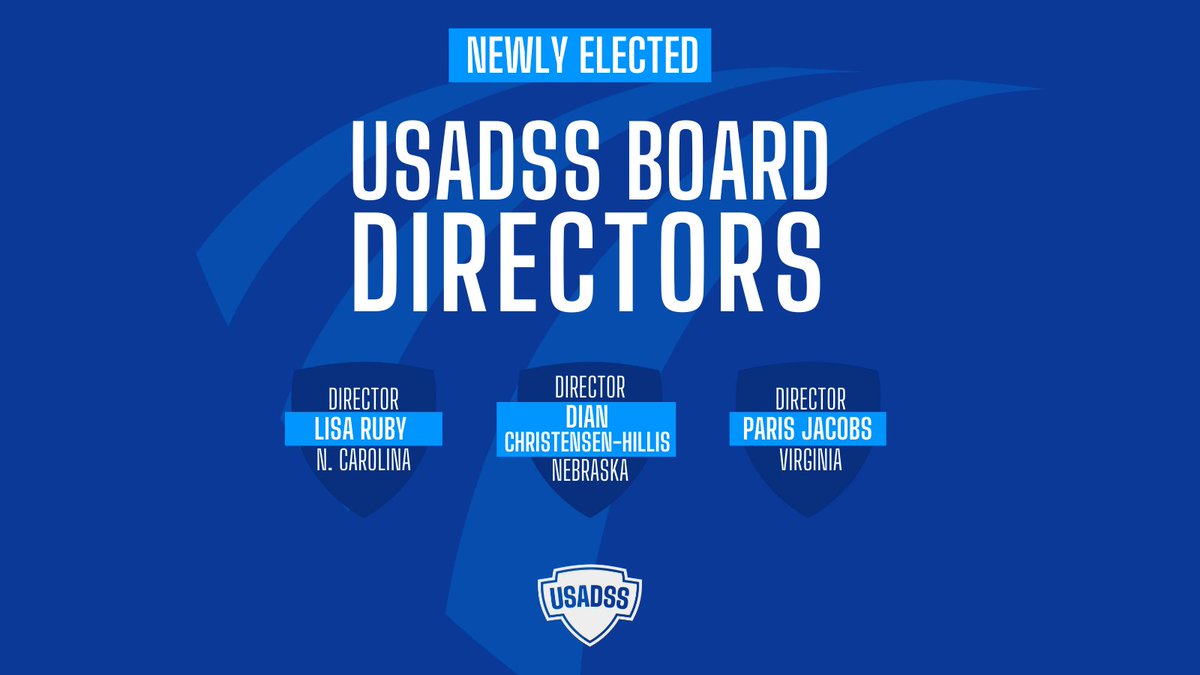 USADSSwim's tweet photo. Congratulations to our newest USADSS Board Members! 
1. Dian Christensen Hillis: Michael Phelps Foundation
2. Lisa Ruby: iCanShine 
3 Paris Jacobs: Machine Aquatics, LLC . 
Look for more information coming soon about this  #DreamTeam. Thanks to all who applied. #JoinTheJourney https://t.co/R9GMtykntg