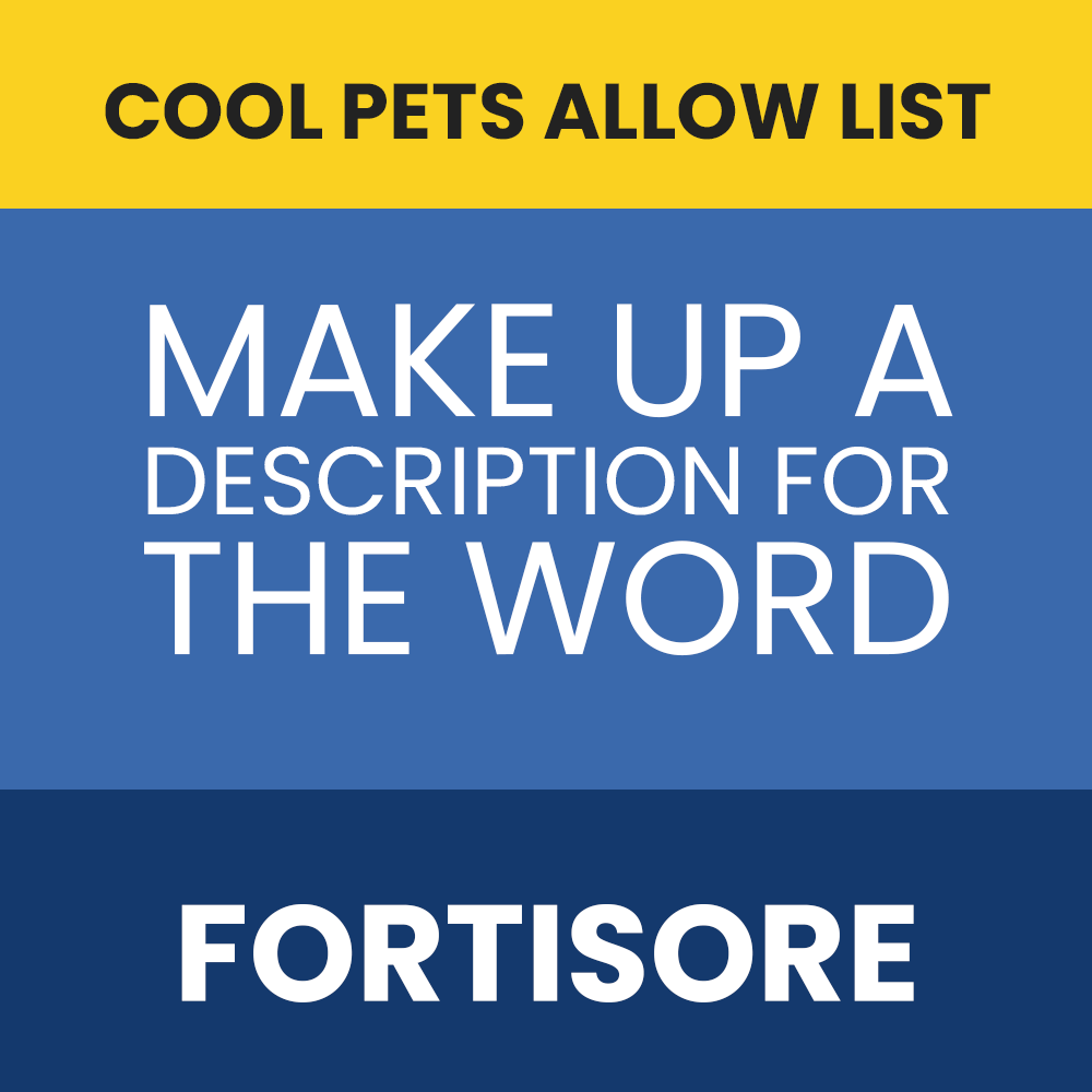 Win a Cool Pet allow list spot. (1 of 25 available)
Make up a description for the word Fortisore. It is a word related to Cooltopia. Retweet, like and comment your answer below.

I'll be selecting 25 people tomorrow, good luck!

#nft #Contest #coolpets