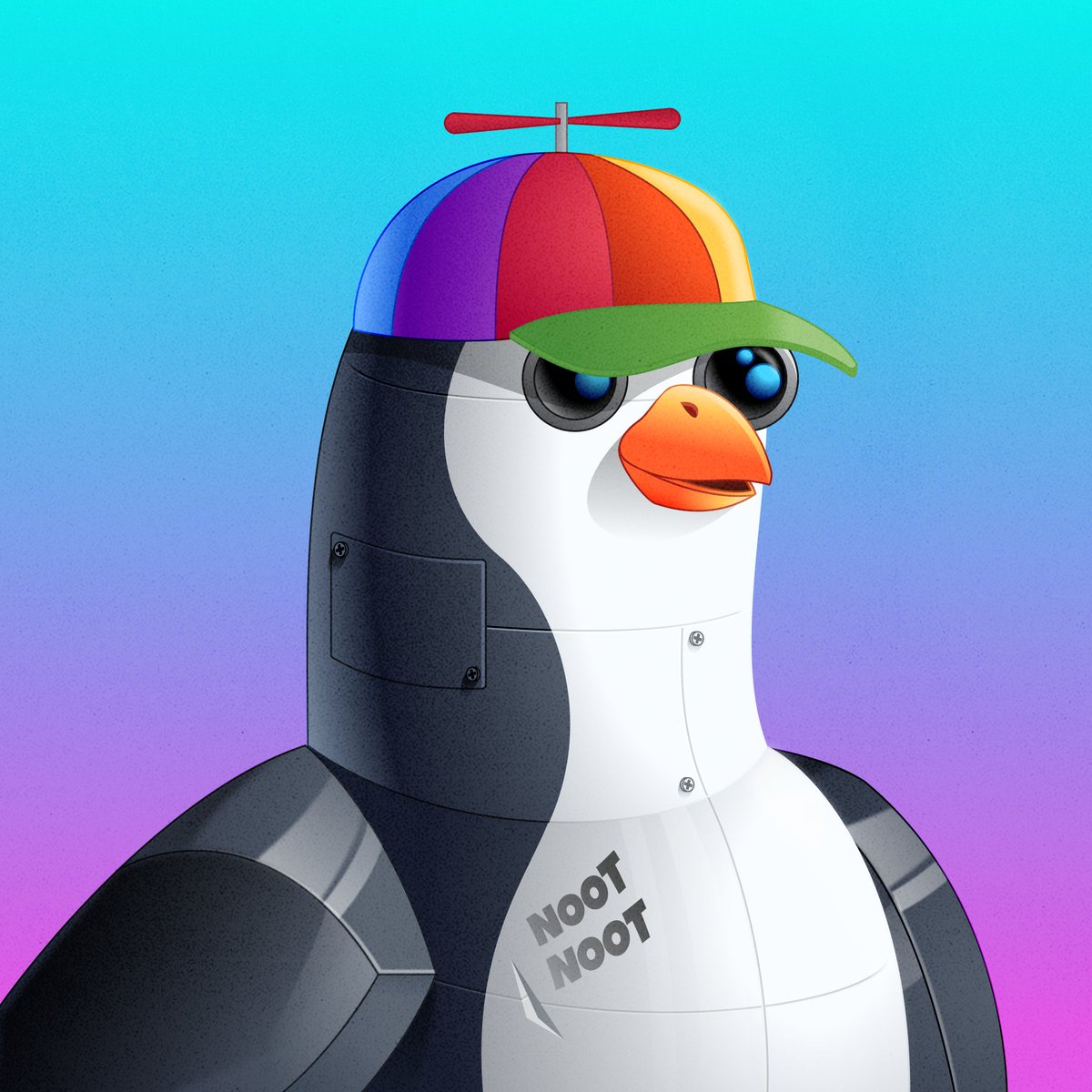 DroniesNFT's tweet photo. Talon Corporation seems to be extending their reach - one of these does not look like the other 🐧 < 🐧 https://t.co/22MDMPOGw6