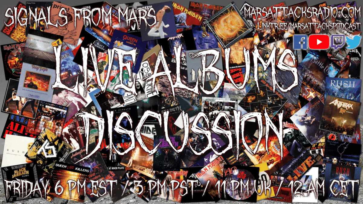 vmr907's tweet photo. Tonight! Live Album Discussion With Patrons | Did Your Favorite Make The Cut?
#AlbumDiscussion #DidYourFavoriteMakeIt #HardRock #HeavyMetal #livealbums #Livestream #MarsAttacksPodcast #Metal #music #Restream #Rock #SignalsFromMarsLivestream
https://t.co/MIplTJG6AP https://t.co/zpE8H0C3Hg