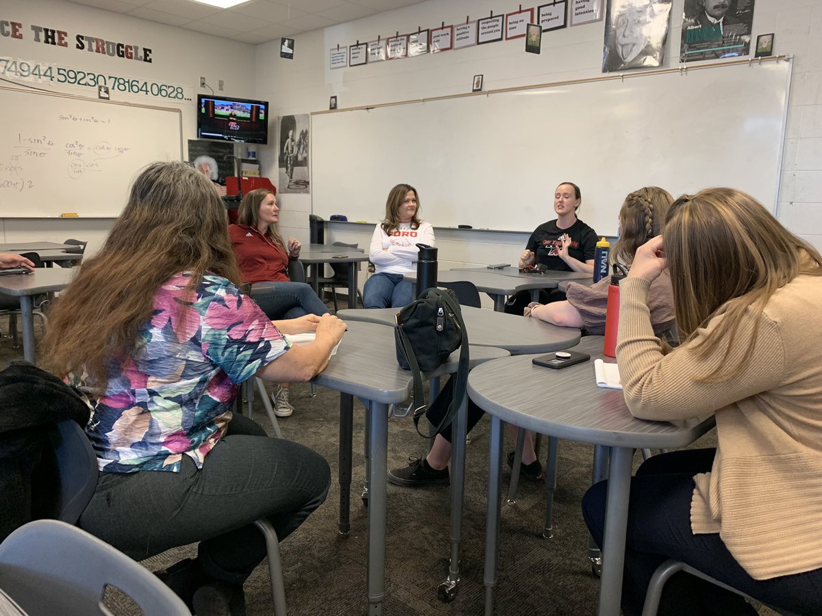 Great to have Mr. Oliver and MV math teachers on campus today getting to see creative, thinking classrooms in action at RM and then taking the time for both math departments to reflect on good practice. Thank u!