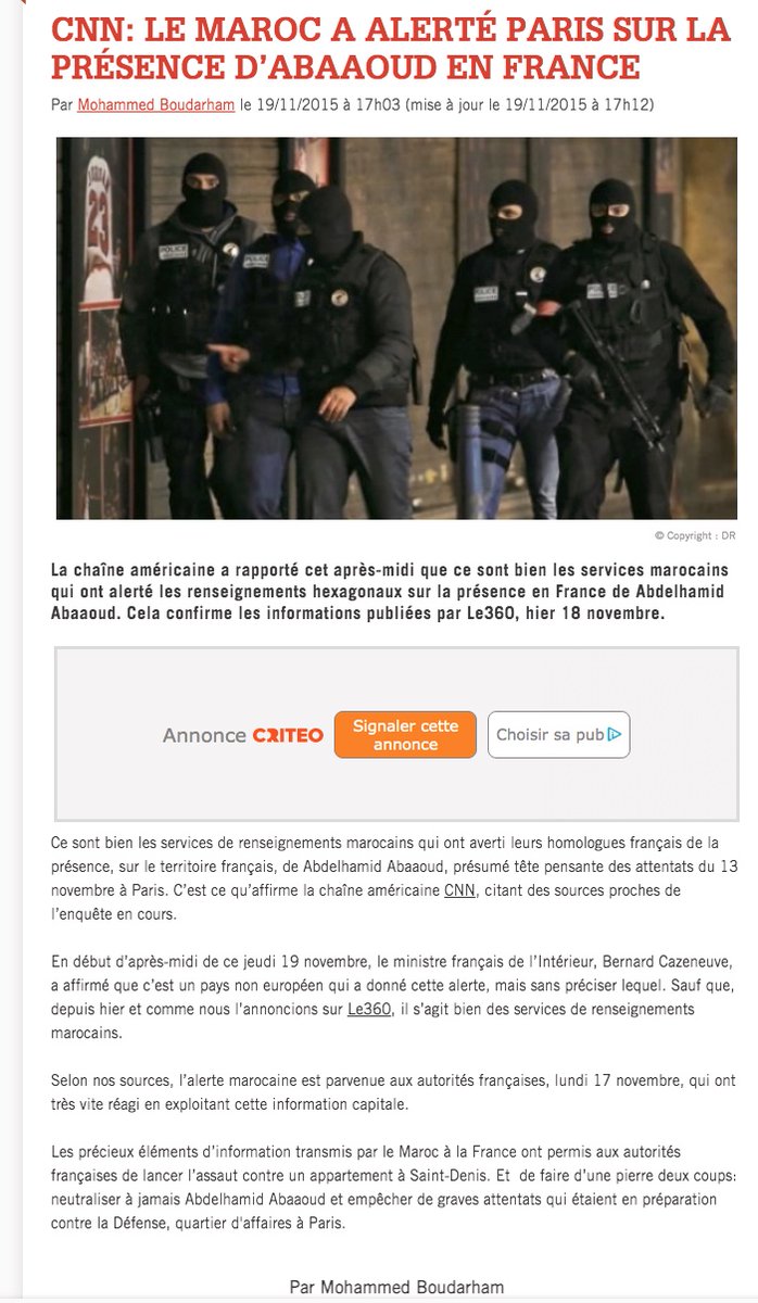 denisedetralala's tweet photo. @nmq_noor Depuis l'enfumage sur la capture d'#Abaaoud, je ne crois plus un mot venant des autorités marocaines. L'intox https://t.co/YNH1poMcof vs la réalité https://t.co/xDxG5jCeVN https://t.co/N1f9ithuYO