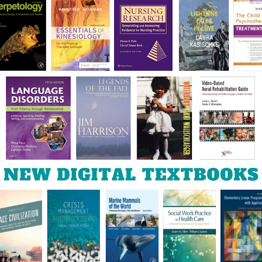 NichollsLibrary's tweet photo. Check out these new digital textbooks we just added to the catalog! &amp; remember to check our catalog to see if we have titles for your Spring courses, @NichollsState 

Special thanks to @louislibraries for the funding for these books. @ALearningLA https://t.co/iqrNvVSPwV