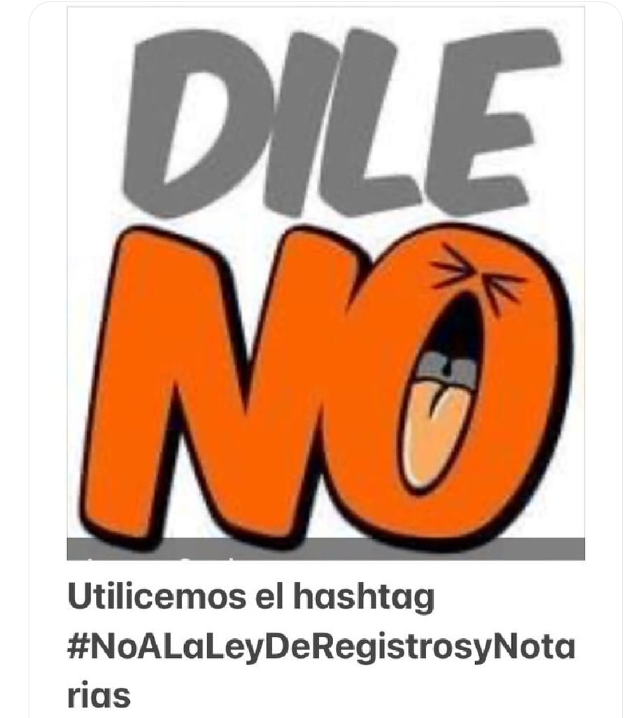 AlexandSur's tweet photo. #NoALaLeyDeRegistrosyNotarias https://t.co/d0rqXEgy0o