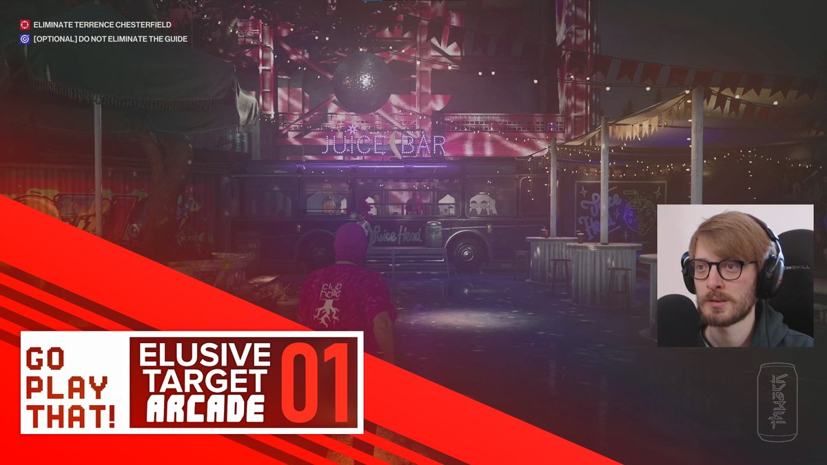 GoPlayThat's tweet photo. Rob takes on the first arcade contract in Hitman 3's new mode, Elusive Target Arcade. https://t.co/hmJzPwEF5r https://t.co/tKYNvkNAWq