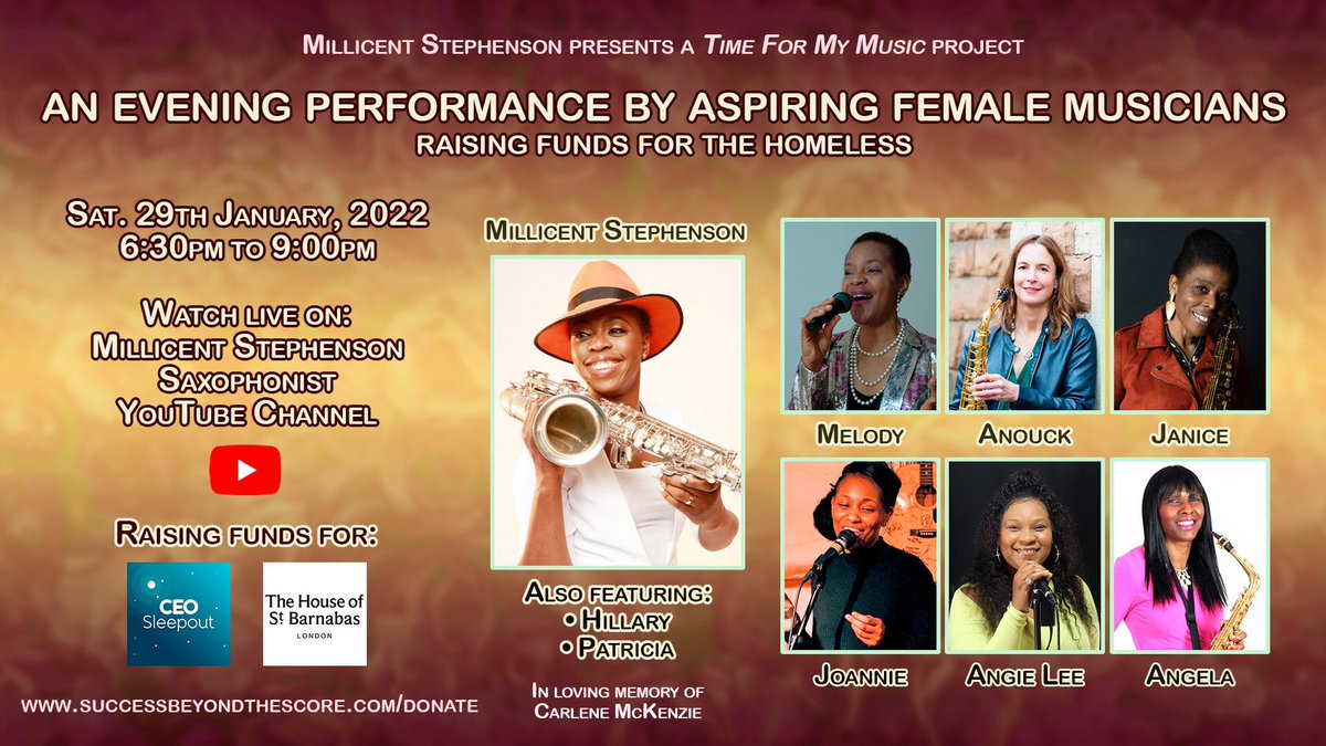 Fundraiser for #houseofstBarnabas  #womenmusicians   successbeyondthescore.com/donate