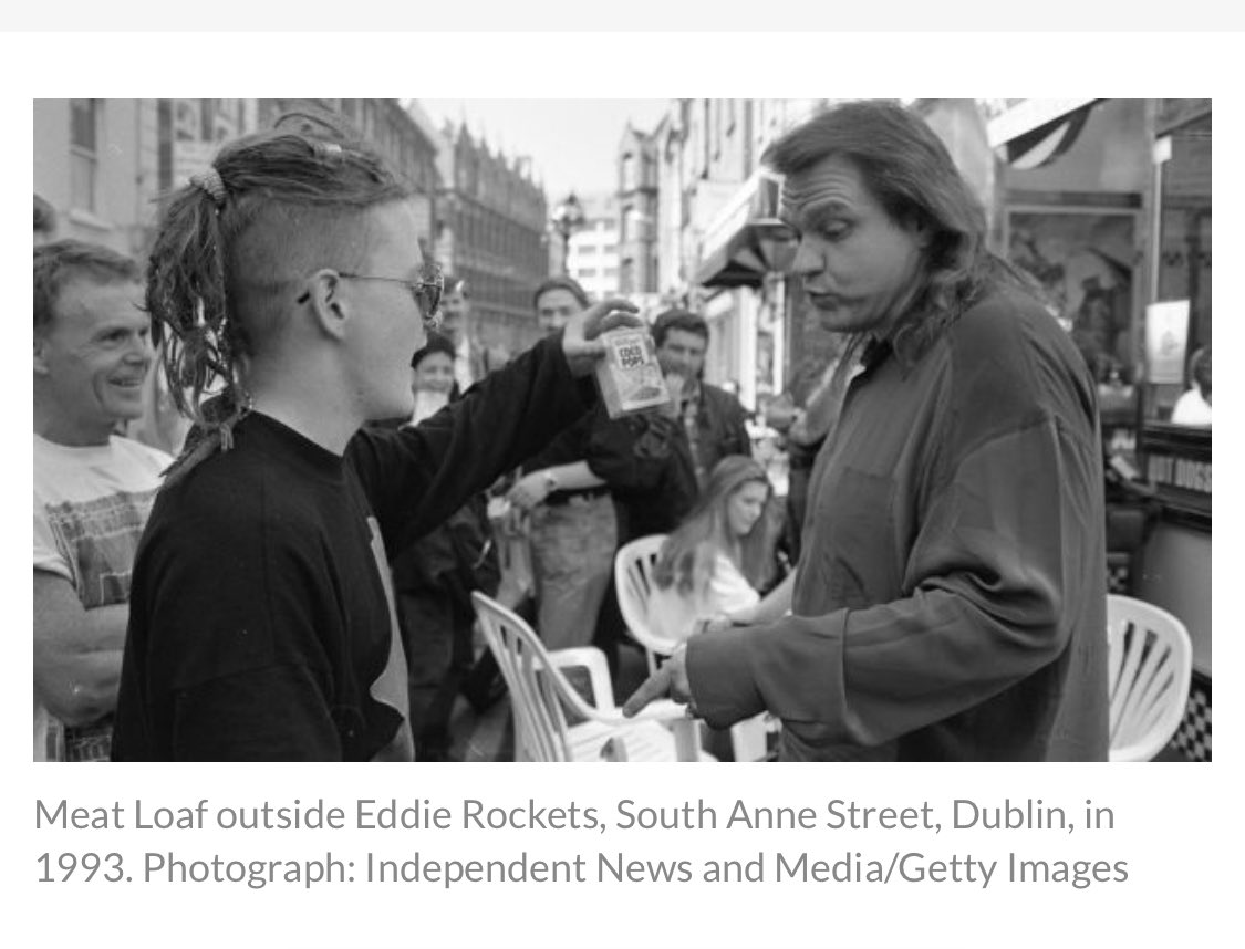 ilaurila's tweet photo. @eleanormcevoy Here’s Meat Loaf (RIP) on South Anne Street in 1992 https://t.co/3vqAKZ6O7P