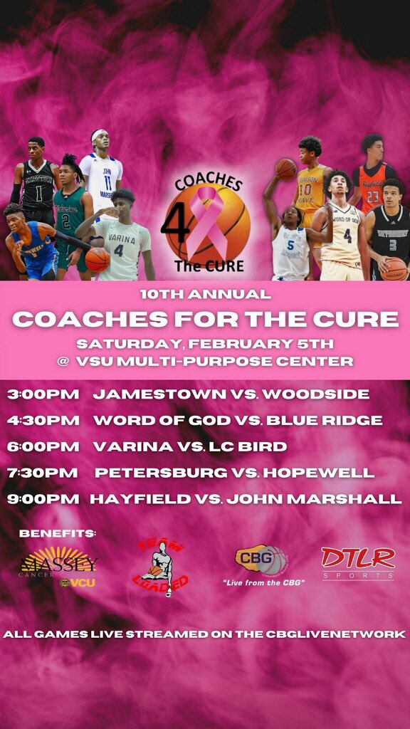 TLfoundation_'s tweet photo. 10th Annual Coaches For The Cure!! Best Basketball Showcase in Virginia!! #WeLoaded #3SSB https://t.co/MmVjPGz3ab