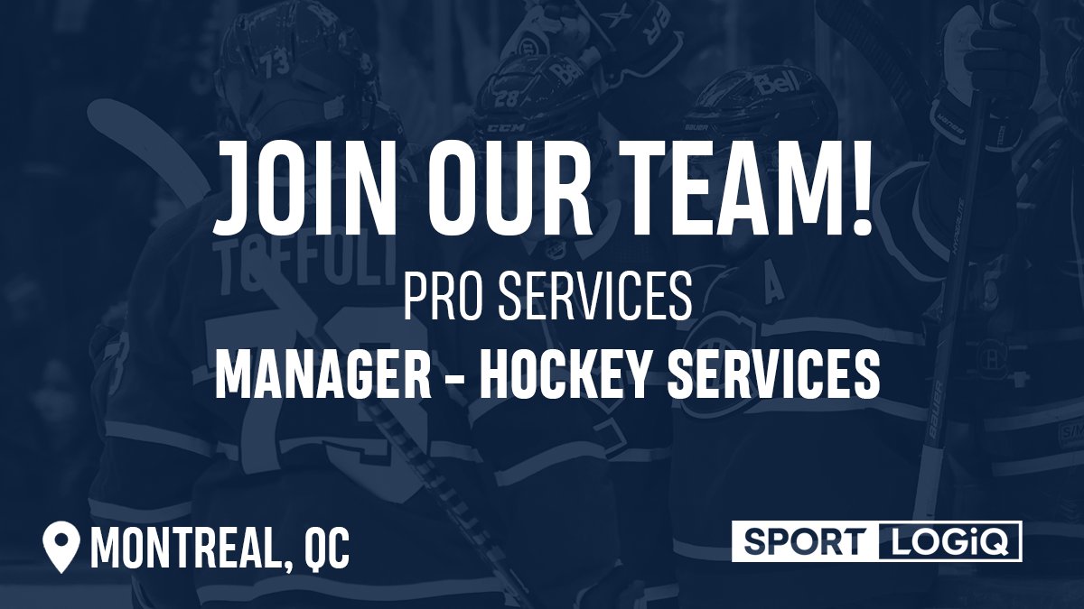 Sportlogiq's tweet photo. If you're interested in starting your career in sports, look no further! We're looking for a Manager of Hockey Services!

Learn more here: https://t.co/8T1kM54c36

#SportsAnalytics | #HockeyData https://t.co/9CE30HJxmn