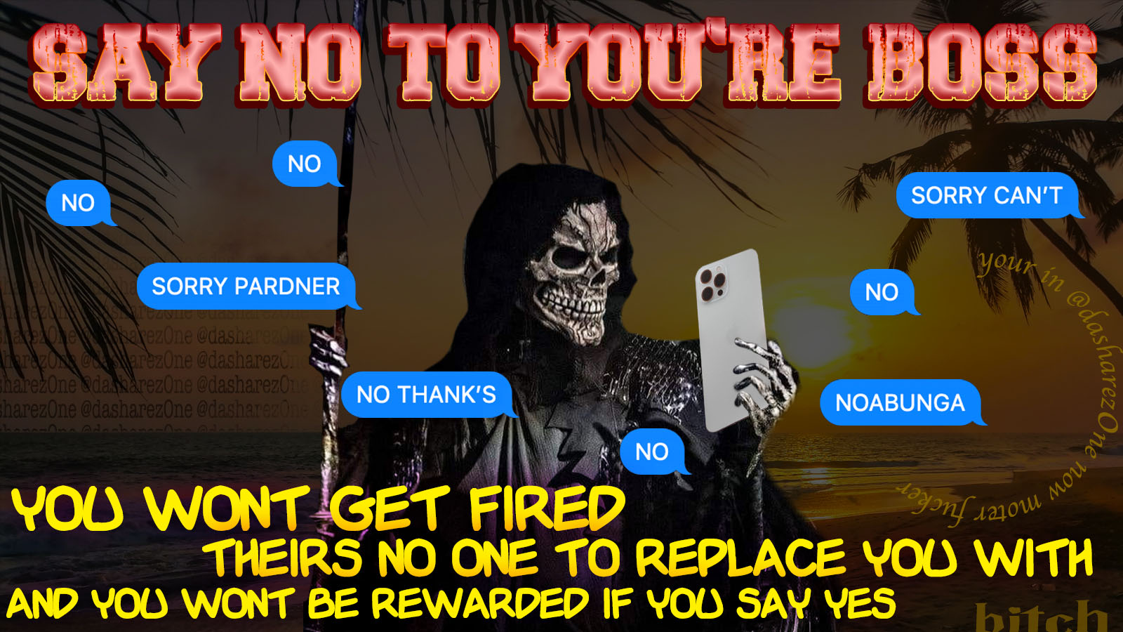 JUST SAY NO BITCH - https://t.co/GfqwqHWv7Y ADMIN
