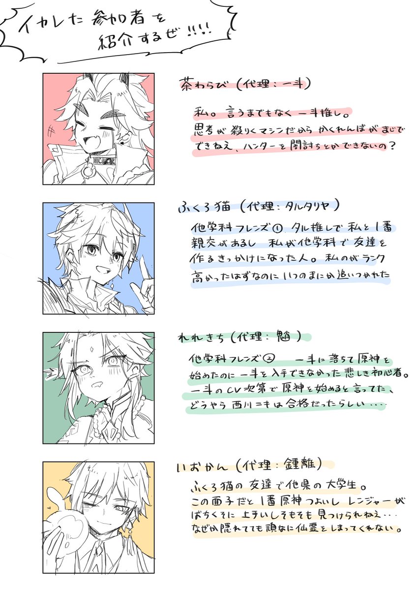 かくれんぼマルチレポwith他学科フレンズ
明日描くはずだったのに面白くて一気に描きあげちゃった、ほとんど負けた気がするけどめちゃくちゃ面白かった 