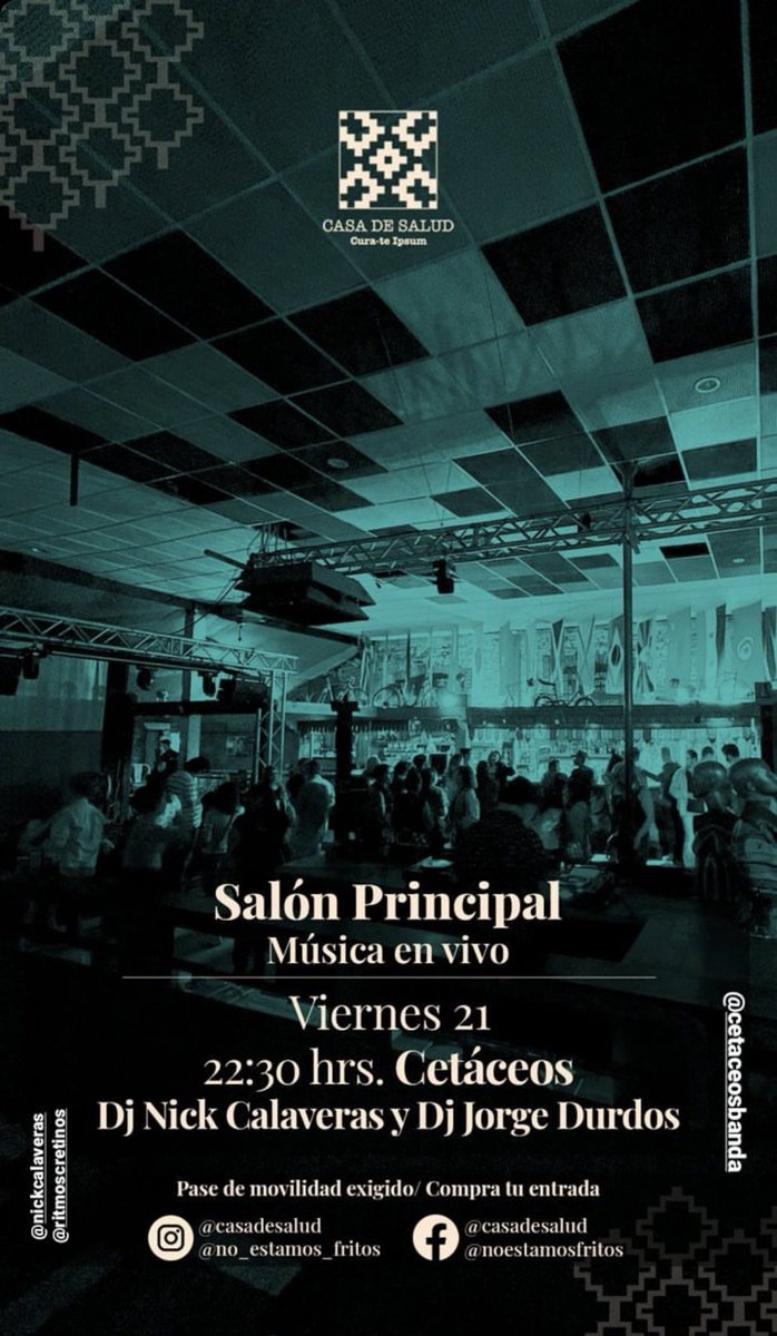 Esta noche en el principal de <a href="/casadesalud_ok/">Casa de Salud</a> ⚡️hoy vamos cargados al Funk 🔥
