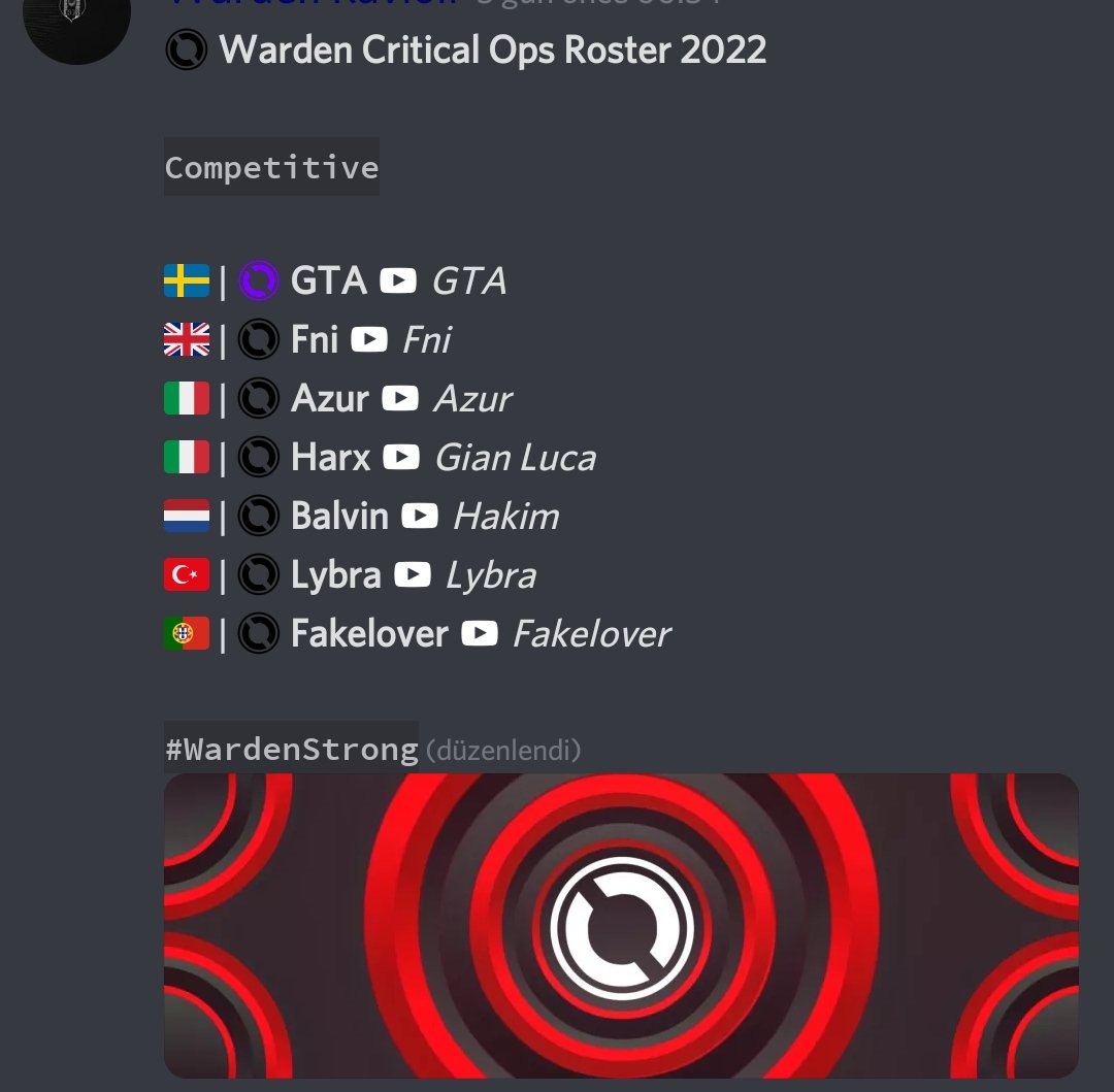 #WardenStrong You can join server from my bio!