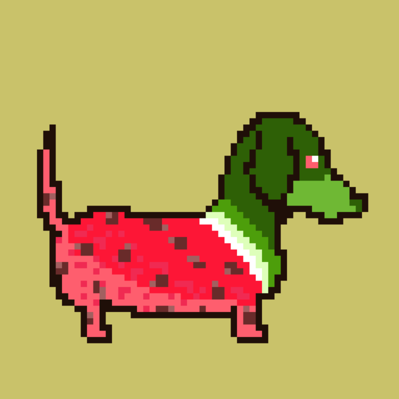 PixelPupzNFT's tweet photo. Woof! Woof! Meet Watermelon Pup! This Pup, PixelPup #71, ate so much watermelon that he became one! Adopt him on Opensea now!

#NFT #NFTProject #NFTCommunity #NFTs #NFTGiveaway #NFTCommmunity #nftart #NFTCollection #NFTdrop #NFTshilling #NFTsales https://t.co/8pnueu0XUq