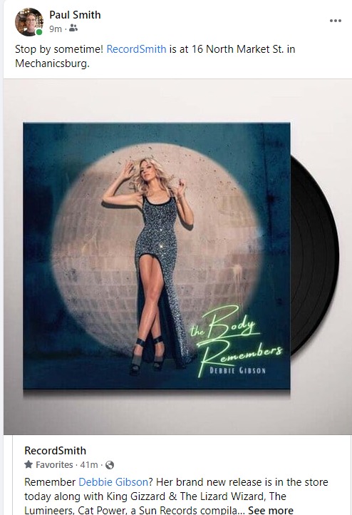 RecordSmith's tweet image. She's rockin' it on vinyl now!! @DebbieGibson  #VinylRecords