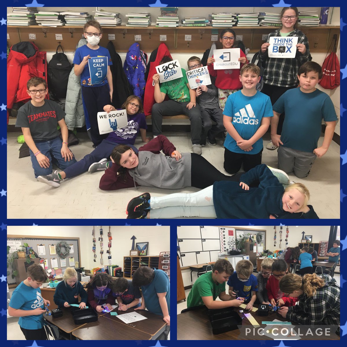 JessicaSauser4's tweet photo. Thinking outside the box lead them into the final box!!! #breakoutedu ⁦@PHSPiratePride⁩ https://t.co/6PZzqmf4tF