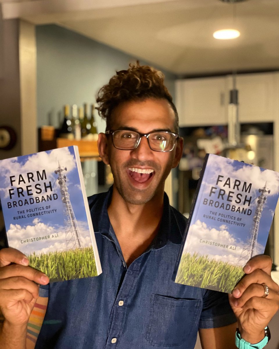 Ali_Christopher's tweet photo. Today marks 4 months since the release of #FarmFreshBroadband @mitpress!TY everyone who bought, read and engaged with the #book! This is #broadband’s moment &amp; I hope the book has done some good to humanize the complexities of broadband policies for #rural communities. https://t.co/vPfqJAAub4