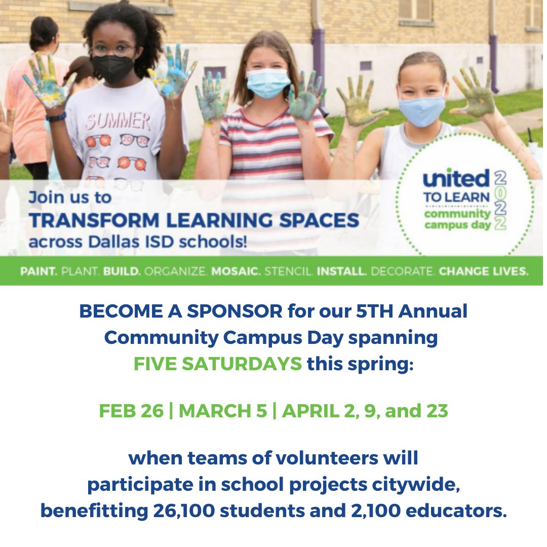 unitedtolearn's tweet photo. Join us this Community Campus Day 2022 and help SPONSOR a school campus project! Click the link below to learn more and spread the word!
https://t.co/myOxJAupYL
#u2lccd22 #u2lccd #ccd22 https://t.co/zy5RHAmin0
