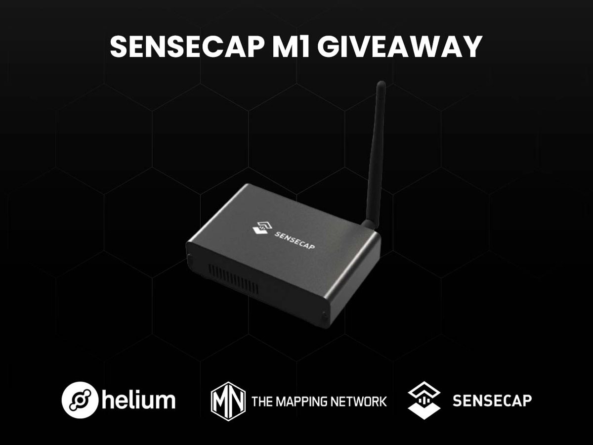 Official SenseCAP M1 Giveaway by <a href="/mappingnetworks/">Mapping Network</a>, <a href="/helium/">Helium🎈</a> and <a href="/sensecapmx/">sensecapmx 🎈</a>. 

One Lucky Winner will receive a SenseCAP M1 shipped anywhere worldwide. #ThePeoplesNetwork

givelab.com/mappingnetwork…