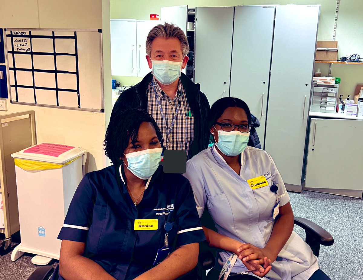 AzomNHS's tweet photo. NorthMid community ward Cape Town and @NM_Pharmacy. What a team effort this week for patients and our communities! Absolute stars! Denise, Crem and Alan leading the way #leadership 

#NorthMidInTheCommunity https://t.co/Eje1mCam1w