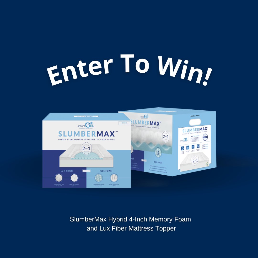 SensorGEL's tweet image. You deserve nice things. Enter our giveaway on Instagram (@ sensorgel_) for the chance to win this luxurious mattress topper. Ends Sunday!