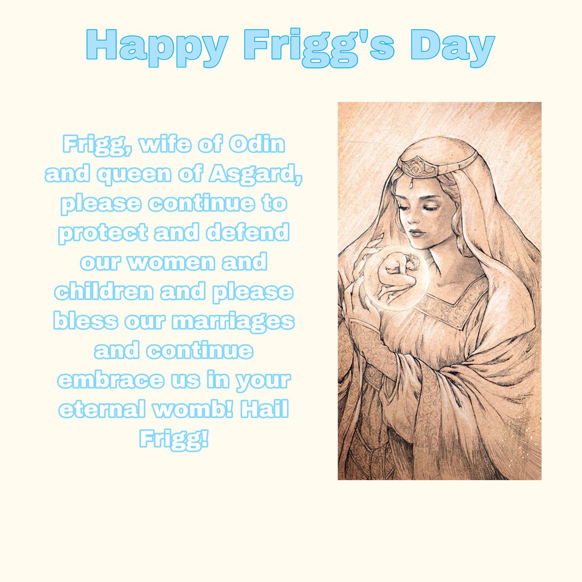 Happy Frigg’s Day! #Frigg #FriggsDay #Odin